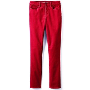 Land’s End - Mid Rise Straight Corduroy Red Pants (Size: 14)